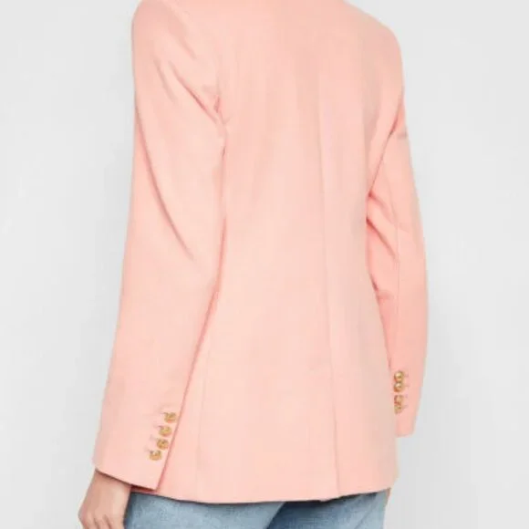 NWT Express Flannel Knit Oversized Coral Almond Blazer Size XS - Picture 4 of 10